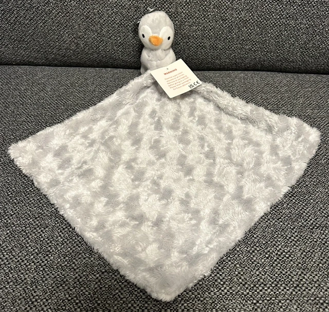 BNWT Tu Sainsburys Penguin Grey Comforter Soft Toy Blankie Blanket Doudou