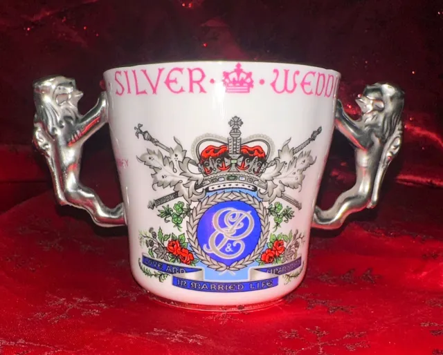 Queen Elizabeth Silver Jubilee Paragon Loving Cup