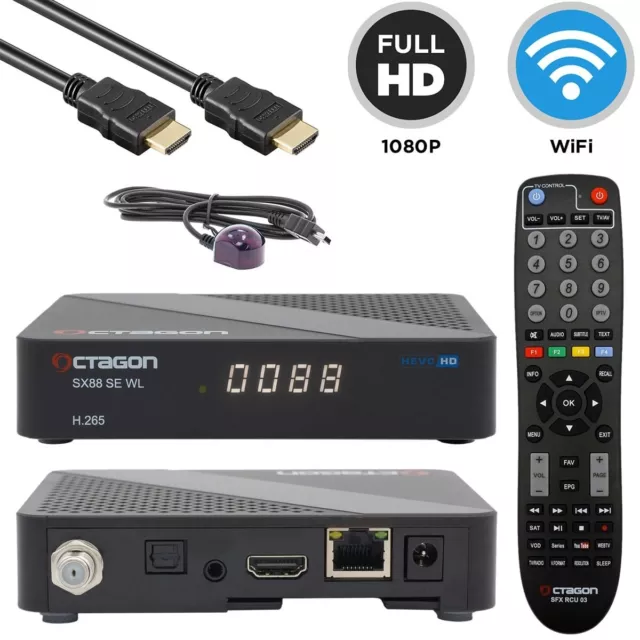 Octagon SX88 SE V2 WL Full HD 2,4 GHz WiFi DVB-S2 Receptor IP satelital