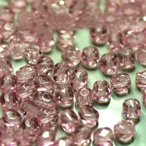 60 FACETTES Cristal de Bohême 4MM  ROSALINE