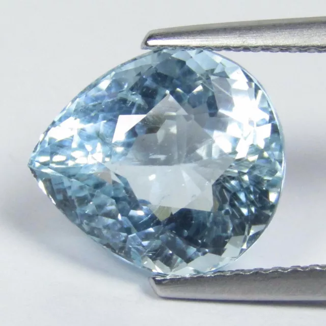 4.65Cts Genuine Natural Unheated Aquamarine Pear Shape Loose Gem