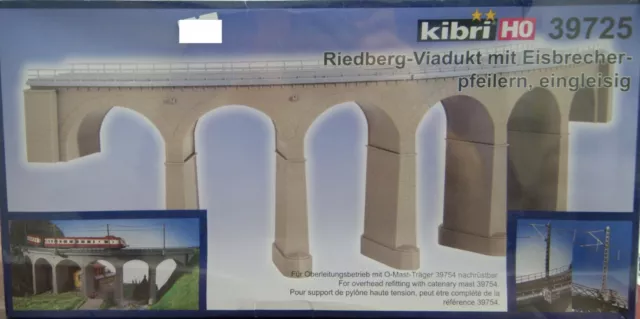 Kibri H0 Riedberg-Viadukt mit Eisbrecher-Pfeilern, eingleisig NEU in OVP