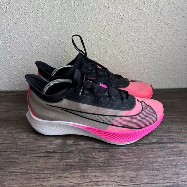 Nike Zoom Fly 3 VaporWeave Pink Blast Mens Size 11.5 Running Shoes AT8240-600