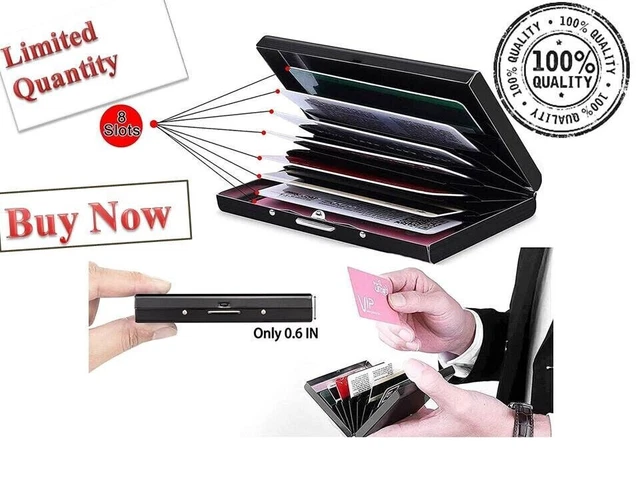 Lock Slim Wallet Secure Men Women RFID Blocking Money Credit Card Holder Wallet.