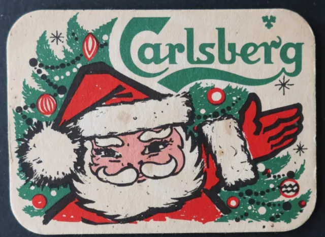 Sous-bock bière CARLSBERG Père Noël XMAS coaster 1