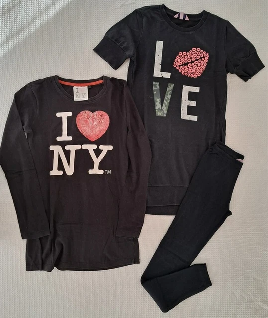 OVS PIAZZA ITALIA lotto abbigliamento leggings maglia nero bimba bambina 13 anni