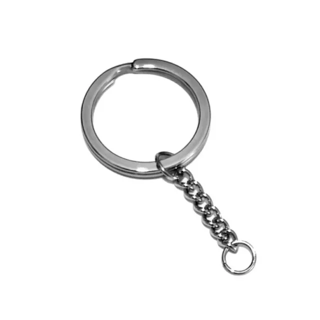 Stainless Steel Strong Keyring Split Rings Key Chain Ring Links 15mm - 35mm  Loop