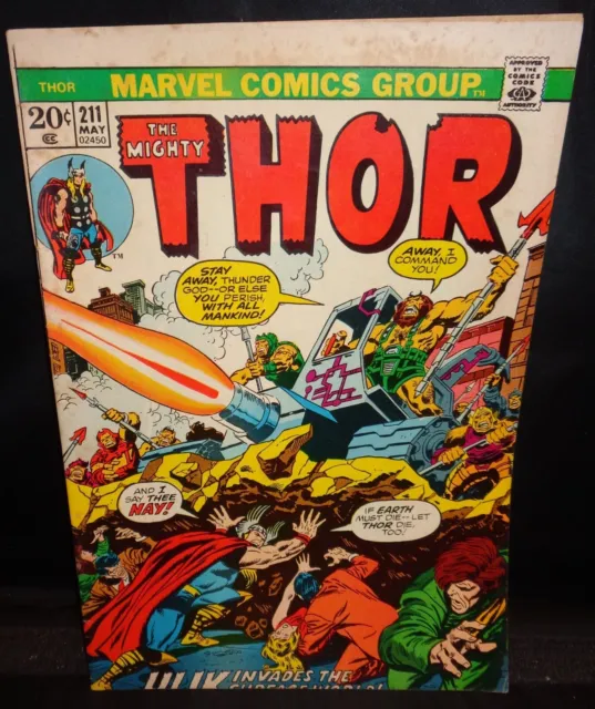 1973 Marvel Comics "The Mighty THOR" #211 Comic Book! NICE!