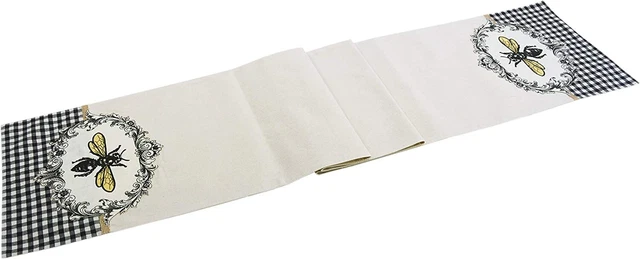 Comfy Hour Spring Is Here Collection 72"x13" Bee Table Runner, For Spring