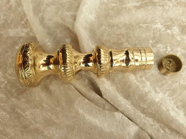 Classic Victorian Style Solid Brass Walking Stick Handle with Cane Fitting