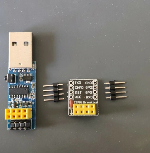 1 X ESP-01 S ESP8266 USB Serial Programmer Adapter with program/RESET ...