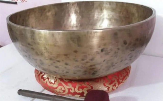 15 Inches Healing Meditation Tibetan Singing Bowl, Hand Hammered Singing Bowls