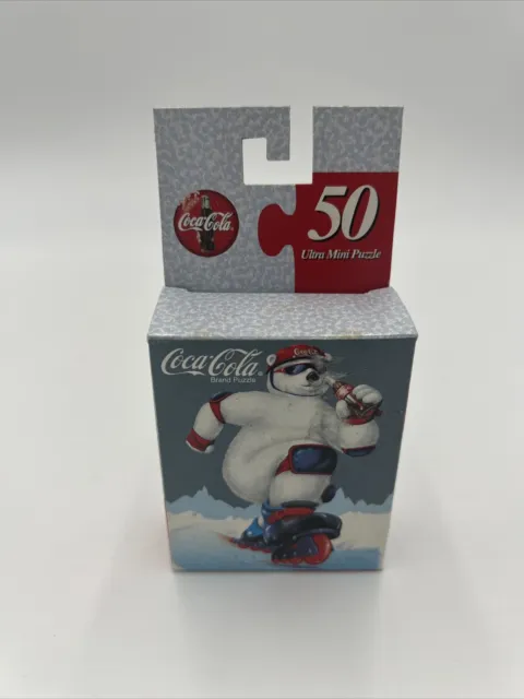 Vintage, Coca-Cola Ultra Mini Puzzle Bear On Rollerblades 50 Pieces, 1998