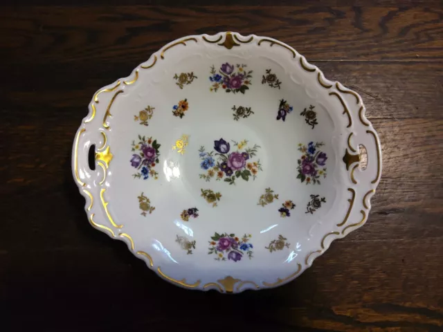 Vintage Reichenbach Fine China Serving Bowl  9 1/2 × 8 1/4" made in German