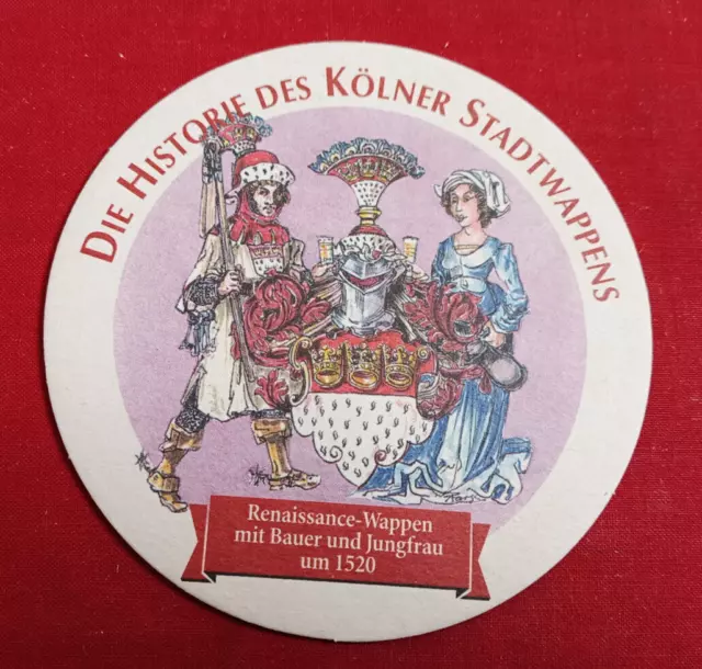 Bierdeckel Brauerei Reissdorf Kölsch Köln Serie Kölner Wappen