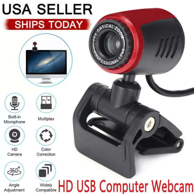 HD 1080P Webcam USB Computer Web Camera With Microphone For PC Laptop Desktop