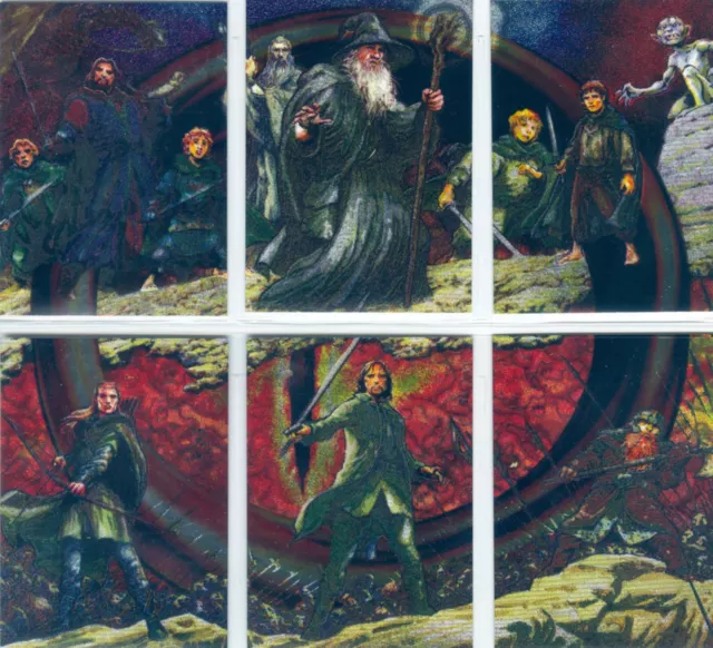 Lord Of The Rings Masterpieces I Complete Kayanan Etched Foil Chase Card Set 1-6