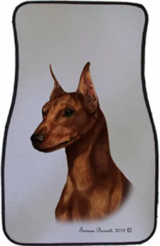 Red Miniature Pinscher Car Floor Mats Pair (TB) 36223