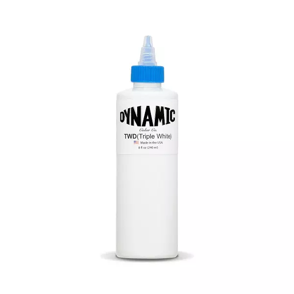 Dynamic TRIPLE White Tattoo Ink - 1oz or 8oz original bottle - UK Supplier