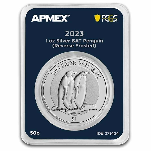 2023 British Antarctic Territory 1 oz Ag Penguin (MDP® + PCGS FS) - SKU#271424