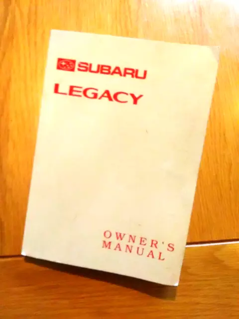 Subaru Legacy Owners Handbook/Manual 93-98