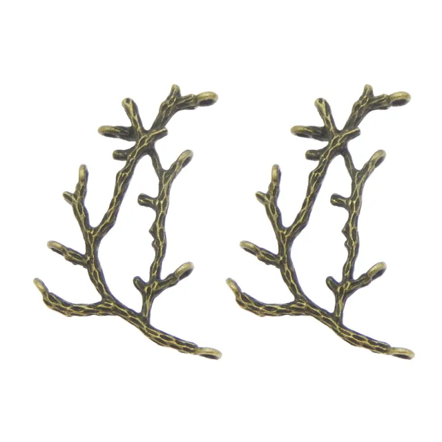 15 Stück Antiqued Bronze Multi-Löcher Baum-Zweige Charms Dangles Anhänger 36360