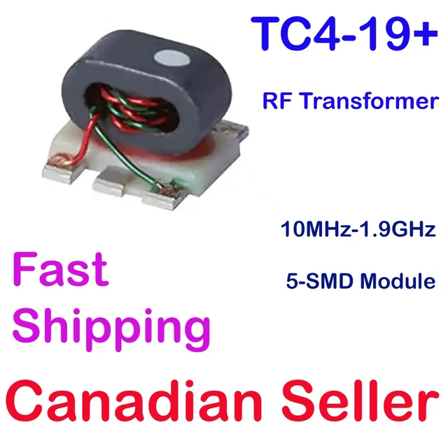 TC4-19+ RF Core & Wire Balun Transformer 10MHz-1.9GHz 5-SMD Mini-Circuits