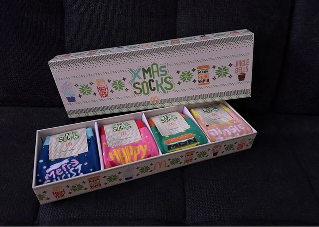 Chaussettes Mcdo Noel 2025 Les Chaussettes Mcdo à 1 € Pour Un Menu Best-of Acheté 14 COFFRET CHAUSSETTES MCDO Édition 2023 Coffret Édition Limitée EUR 35,00