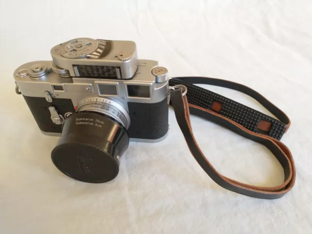 Leica M3 Camera Single Stroke with Summicron 50mm f/2 Lens and Leica Light Meter