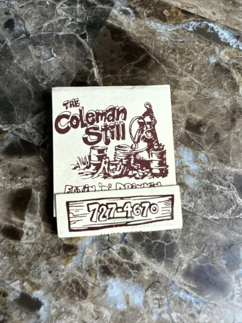 The Coleman Still Restaurant Vintage Matches Matchbook Unstruck Santa Clara CA