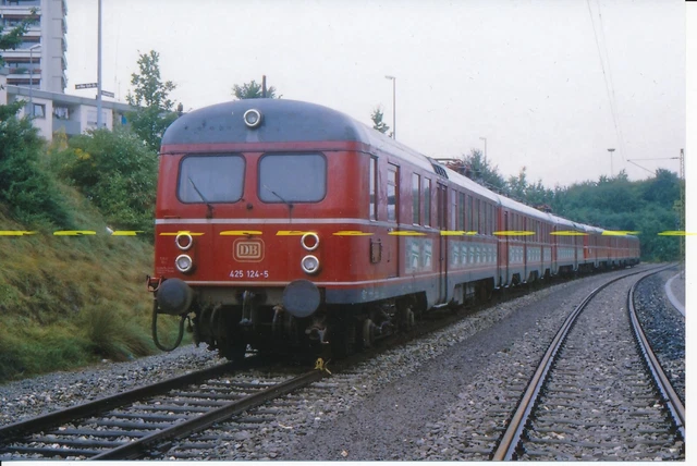 Farb-Foto DB E-Triebzug 425 124 Nürtingen 1984