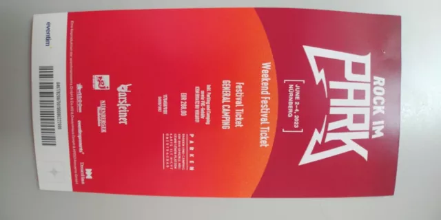 Weekend ticket Rock im Park (Nürnberg, 02.06.-04.06.23)