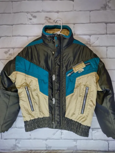 KAELIN LG SOLAR Ski Snowboard Jacket Coat Boxy Mens Vintage Teal Gray ...