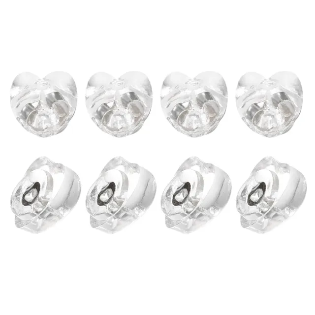 8Pcs Silicone Earring Backs Rubber Earring Stoppers for Studs 5.2