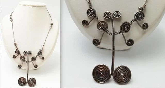 Collier Vintage YVONNE TINDAS Paris – Années 1950 – Bronze, Travail D’artiste