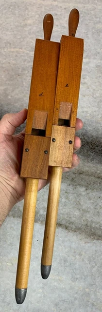 Antique Wood Wooden Whistle Boxes / Chimes Notes "D" & "E" Organ? Music/Musical