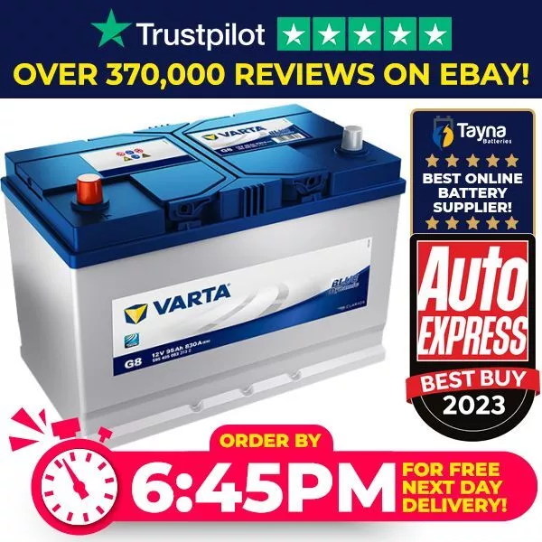 Varta G8 Heavy Duty High Power Car Battery - UK Part 250 / 250H - 4 Yr Warranty