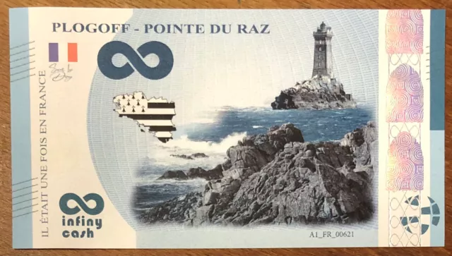 Plogoff Pointe Du Raz Billet Infiny Cash 2023 No 0 Euro Souvenir Schein Banknote