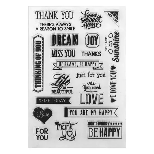 Silicone Transparent Clear Stamp Happy Birthday for Scrapbooking card making