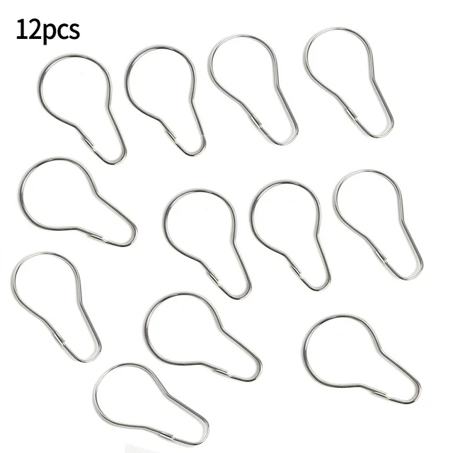 Anillos de cortina convenientes y duraderos gancho 12 piezas anillos de ducha astilla