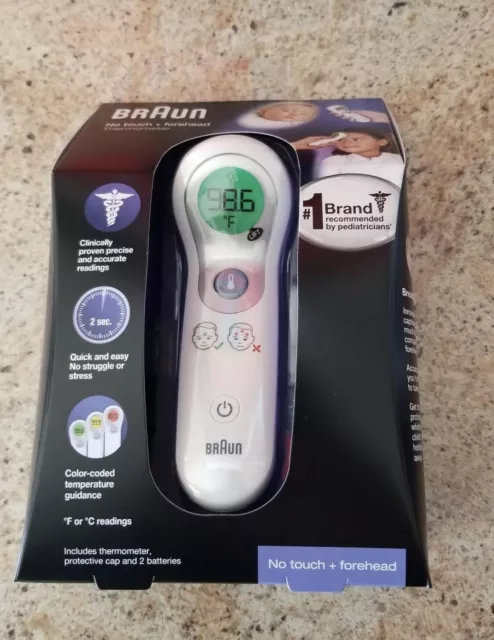 Sealed Braun No Touch Infrared + Forehead Fever Thermometer NTF3000 NIB NEW 🌡