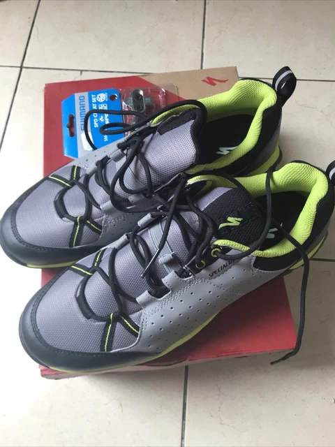 Specialized Body Geometry Men’s TAHOE MTB Cycling SHOES Black-Green Size 10.5
