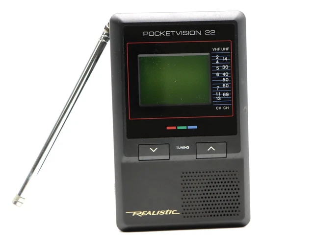 Vintage Realistic Pocketvision 22 Portable Color TV (16-159B) Powers On READ