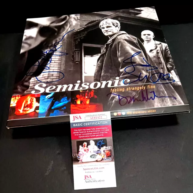 SEMISONIC Band SIGNED + FRAMED Feeling Strangely Fine Vinyl JSA COA CLOSING TIME