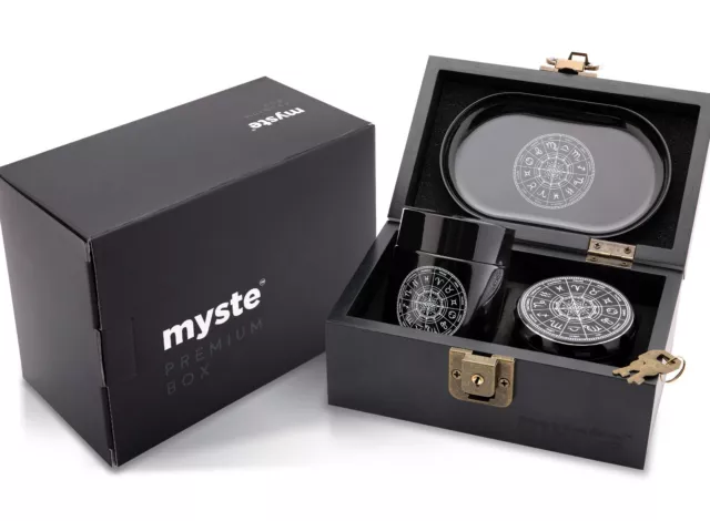 MYSTE ZODIAC Premium Stash Box with accessories, 63mm  Herb Grinder, Smell-Proof 2