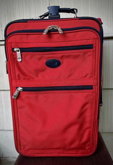 Kirkland Signature 22” Upright Expandable Wheeled CarryOn Suitcase RED Cordura