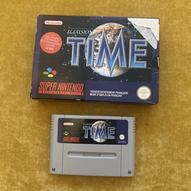 Jeu Super Nintendo Snes Illusion Of Time En Boîte Sans Calle Sans Notice Sfra