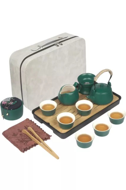 Kung Fu Tea Set, Japanese Tea Set, Porcelain Tea Set, Complete Tea Set, 6 Tea Cu