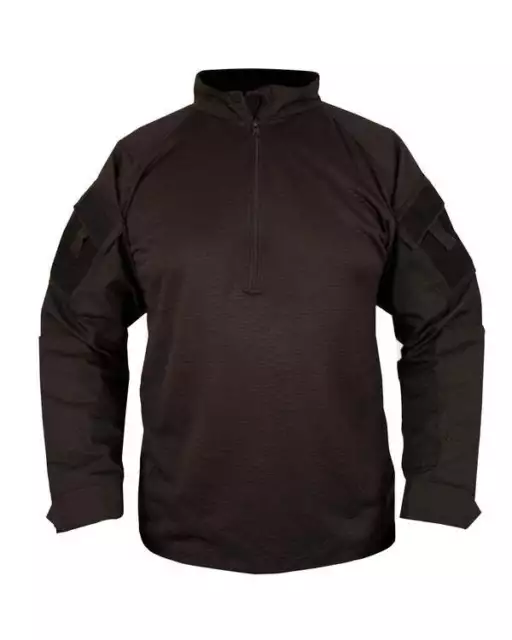 UBACS Tactical Fleece Shirt Black Combat Ripstop Under Body British Army Style 3