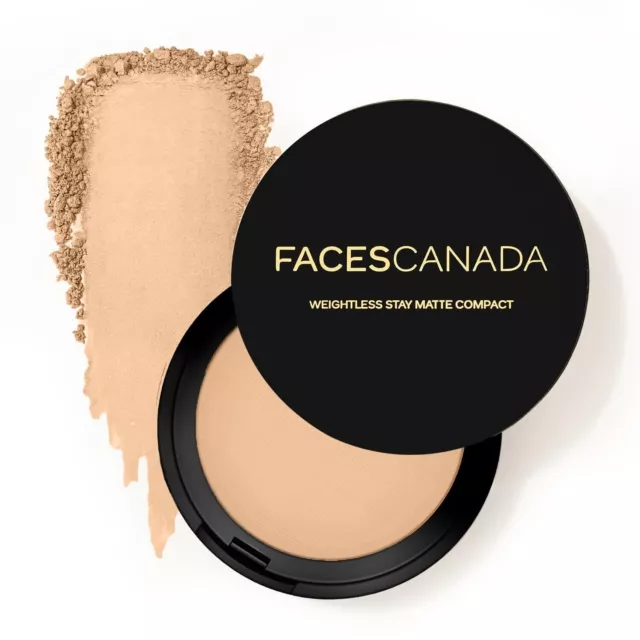 FACES CANADA Poudre compacte Stay Matte Finish - Sable, 9 g | Non grasse F/S